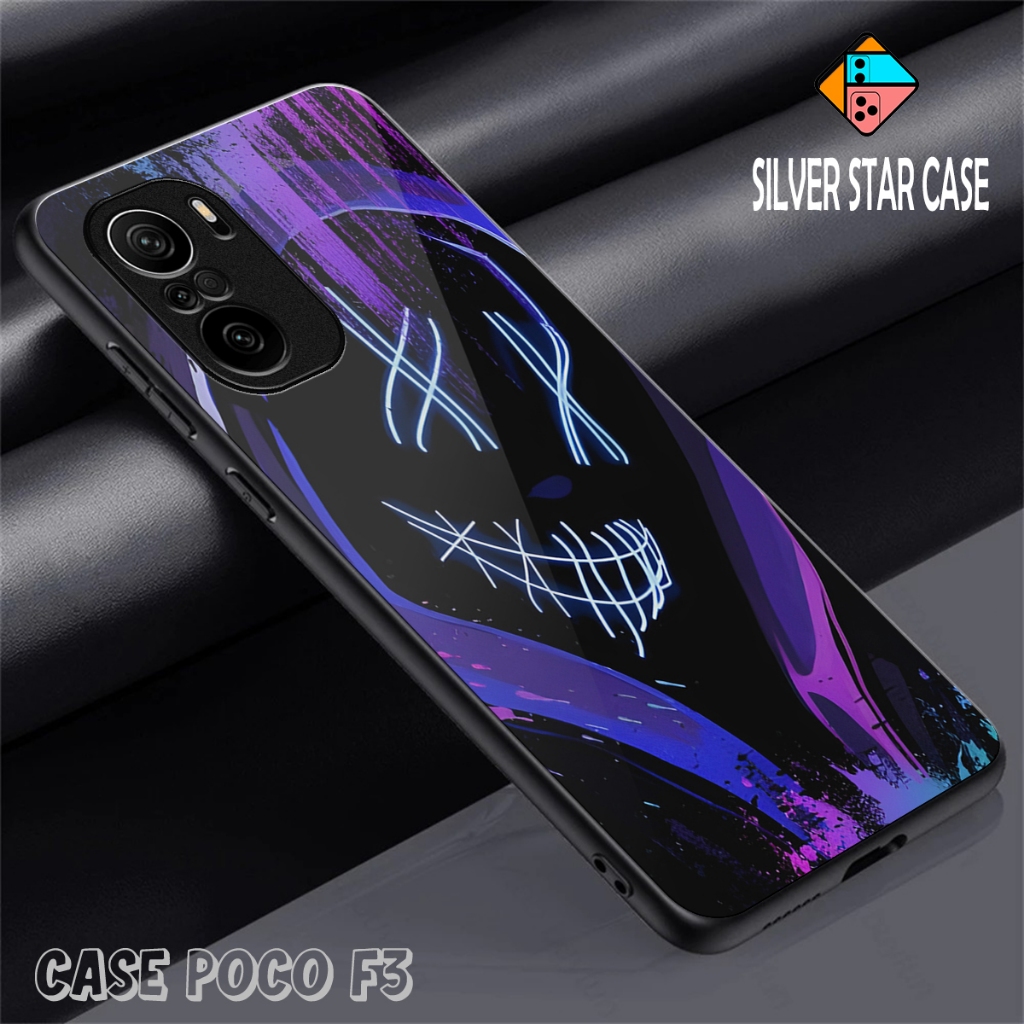 Case Glass Kaca POCO F3 - Casing POCO F3 - Case Glossy Case Aesthetic Custom Case Anime Case Hp XIAO