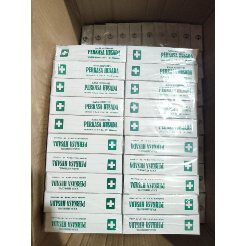 Kasa steril JUMBO Perkasa Husada 16x16 / Kasa Hidrofil JUMBO 16x16 Perkasa ( 1pak isi 20bx )