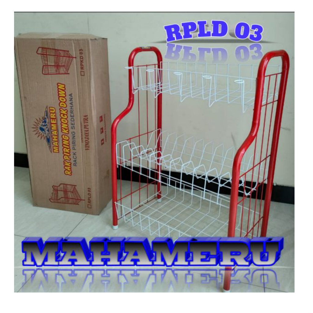 Mahameru Rak Piring Vinyl Susun 3 RPLD-03 Tanpa Box