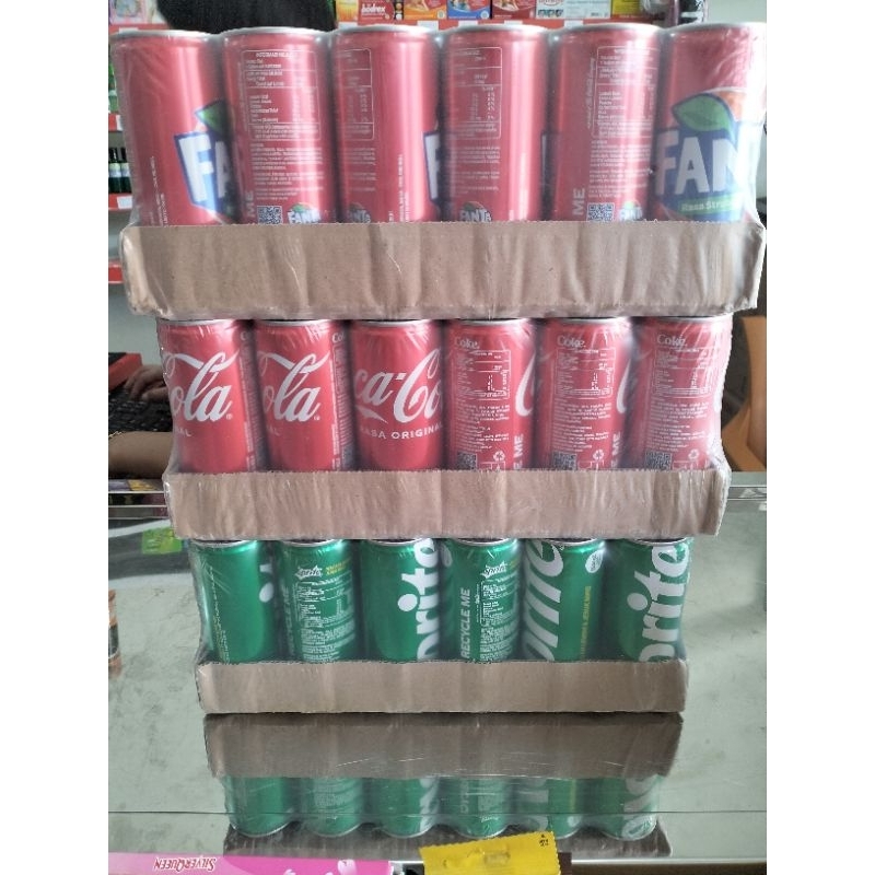 

Sprite,Fanta,Coca Cola kaleng 1Dus