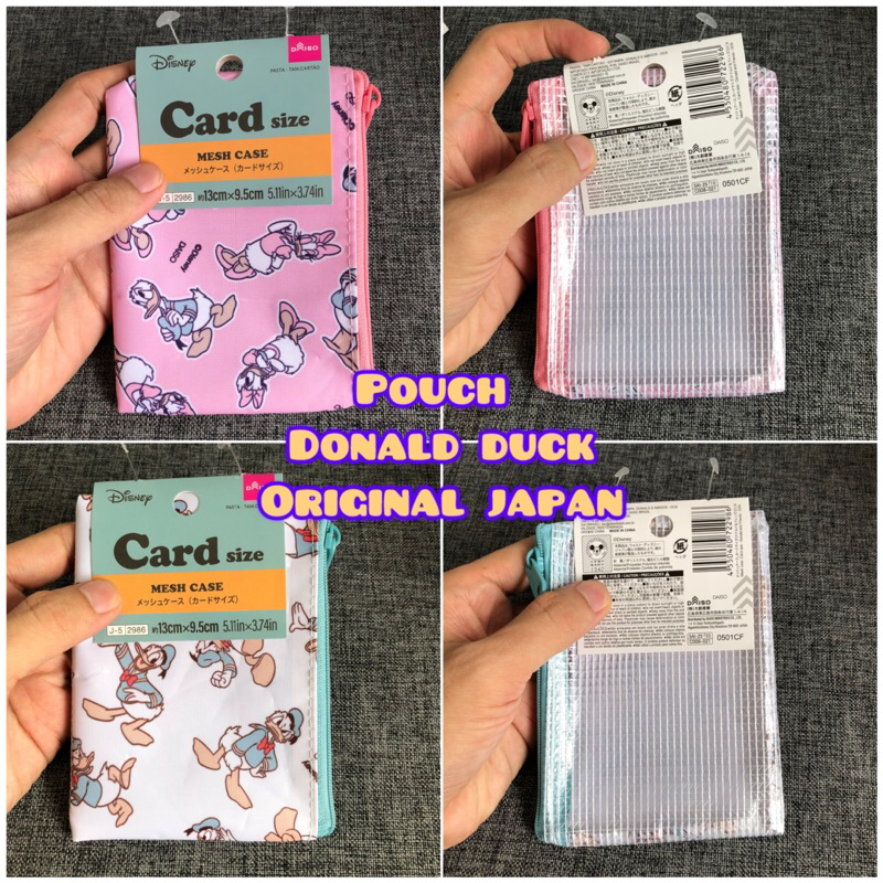 disney edition pouch mesh case donald duck mickey original japan