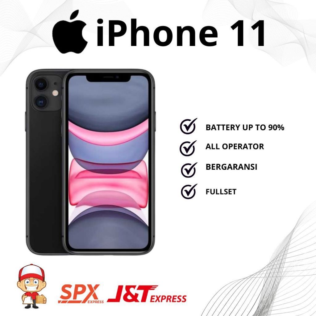 APPLE iPhone 11 64GB/128GB Second HP11 Like New Original 100% | Fullset Mulus No MinusIP11