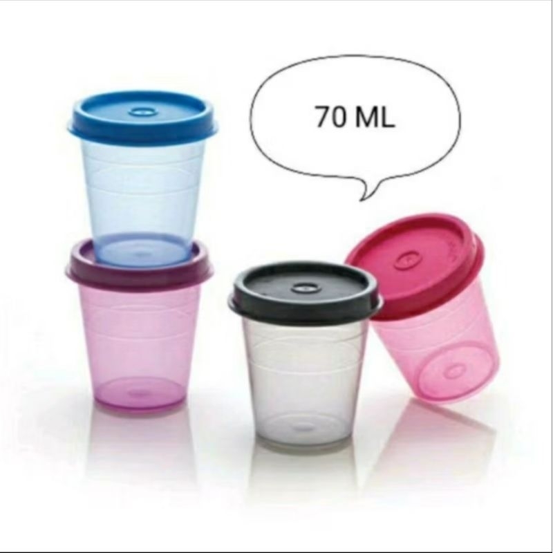 Tupperware midget 60ml ecer 1pcs kecil mungil wadah sambal saos obat aksesoris accesories