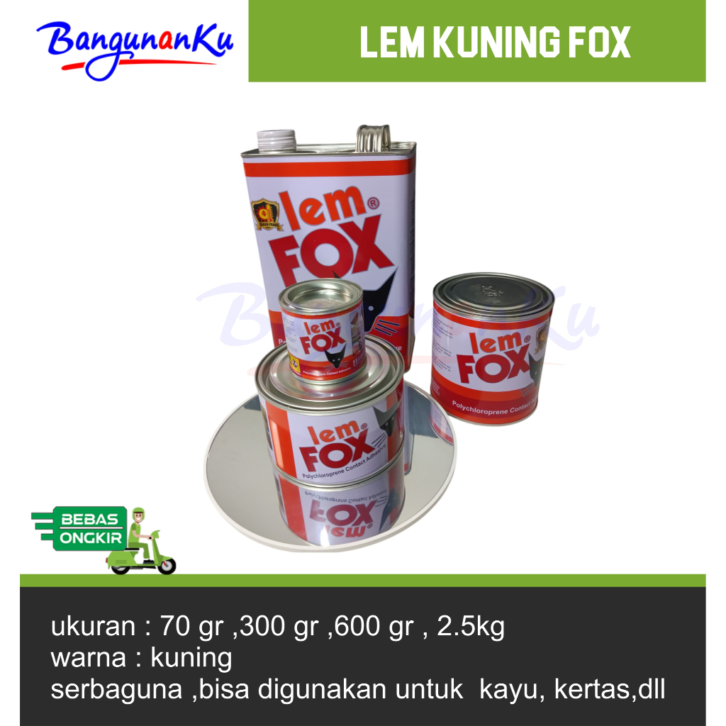 

Lem Kuning 2.5 kg/Lem Kuning Fox / Lem kayu/lem karet