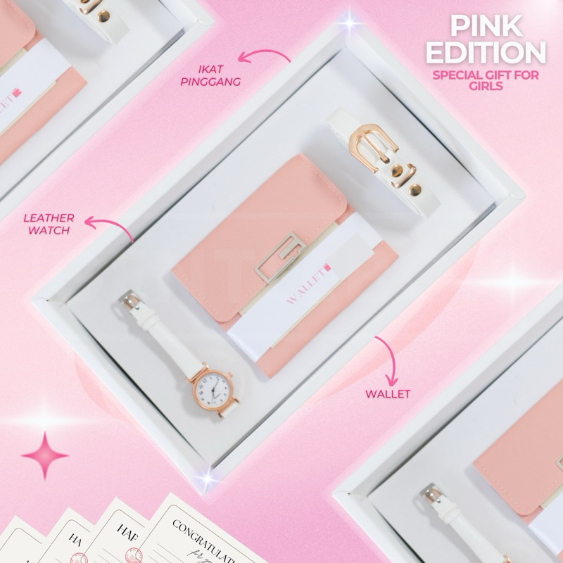 Kado Ulang Tahun Wanita Gift Box Hadiah Dompet Jam Tangan Anniversary Wisuda Cewek by gentlebox
