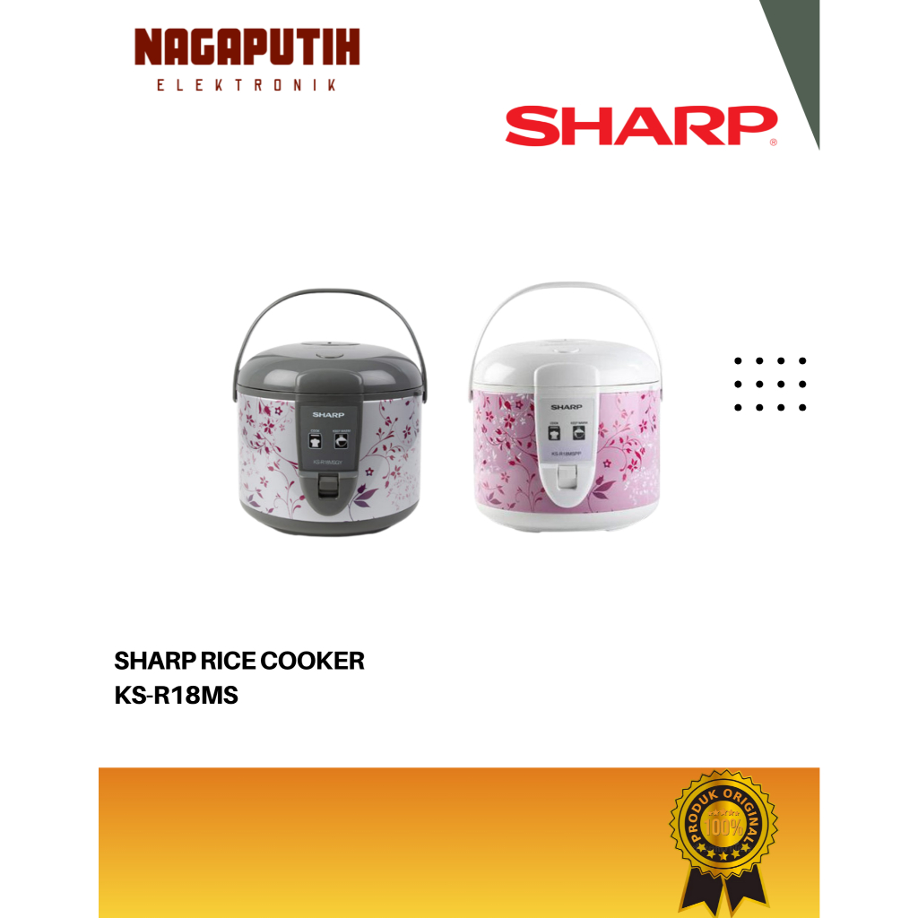 Rice Cooker Sharp KS-R18MS BR/PP