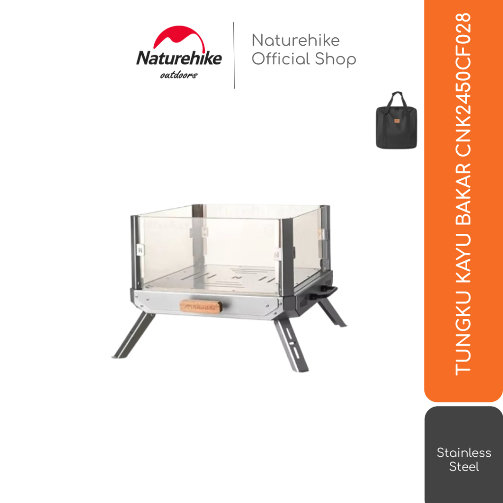 TUNGKU KAYU BAKAR FIRE PIT TEMPAT API UNGGUNG CAMPING GRILL BBQ NATUREHIKE CNK2450CF028