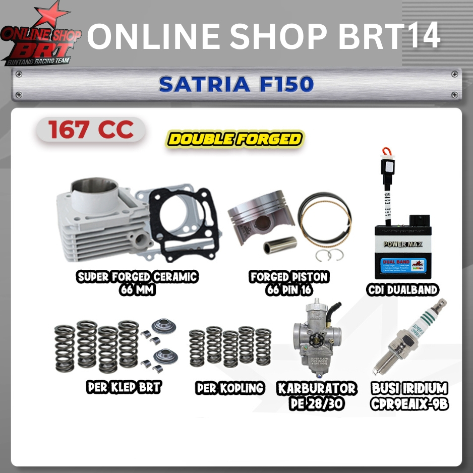 PAKET BORE UP TOURING 14 & 17 BRT SATRIA F FU 150 SATRIA F150 KARBU
