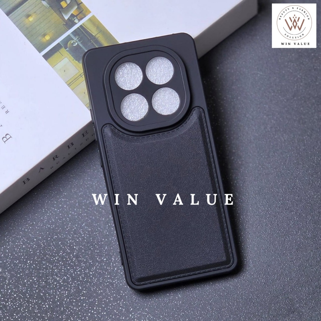 Redmi Note 14 Pro 4G Redmi Note 14 Pro 5G Redmi Note 14 Pro Plus Leather Pro kamera Black Case Redmi