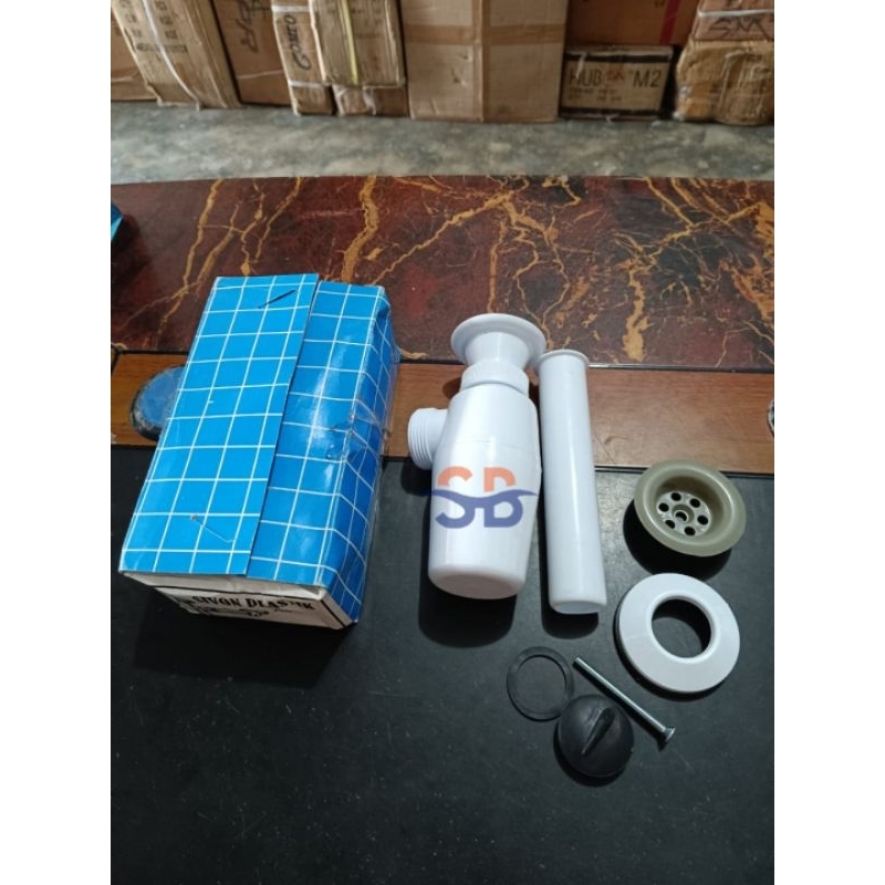 sifon plastik / DB set sifon plastik PVC / saringan pembuangan wastafel / sifon lurus plastik PVC bu