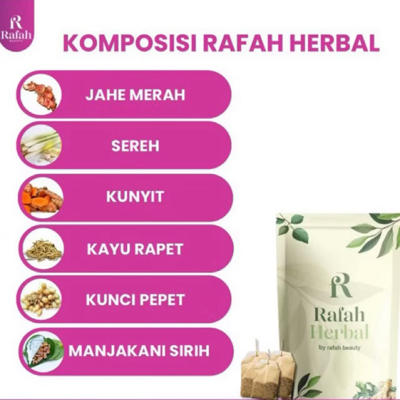 

Rafah Herbal Rafah Beauty manfaat bagus untuk kesehatan