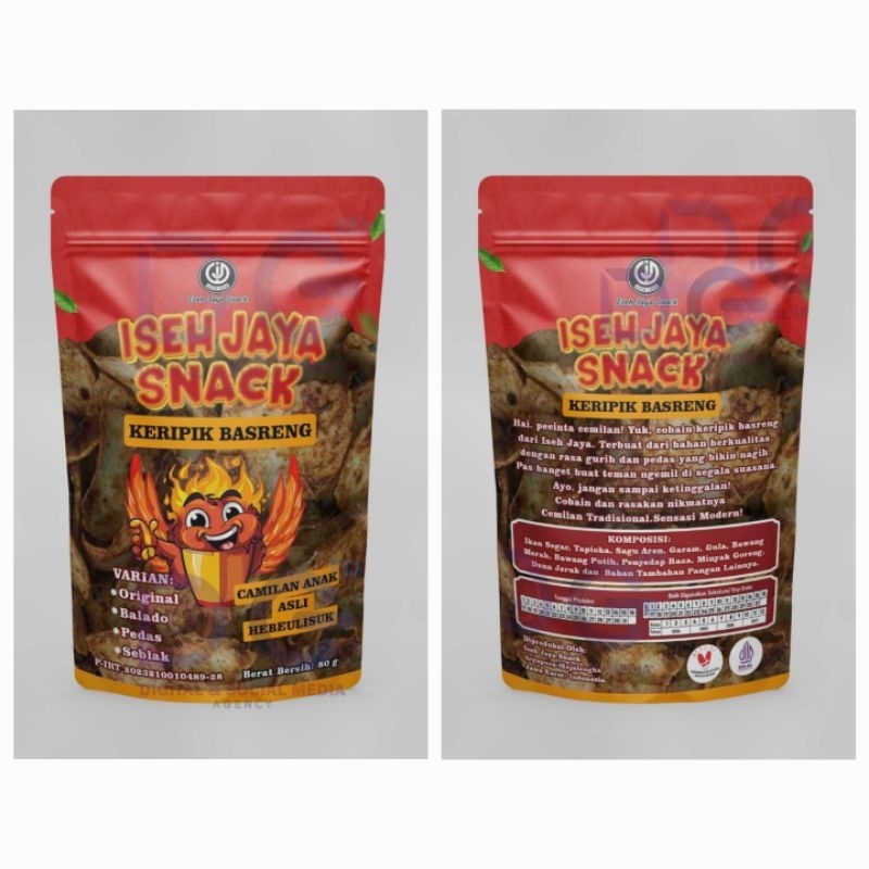 

Keripik Basreng Majalengka| Basreng Daun jeruk | Seblak Basreng Pouch Original Balado Pedas 80 gram