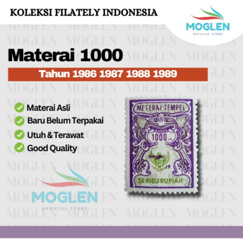 

Materai 1000 Rupiah Tahun 1986 1987 1988 1989 Materai Tempel Perangko Lama