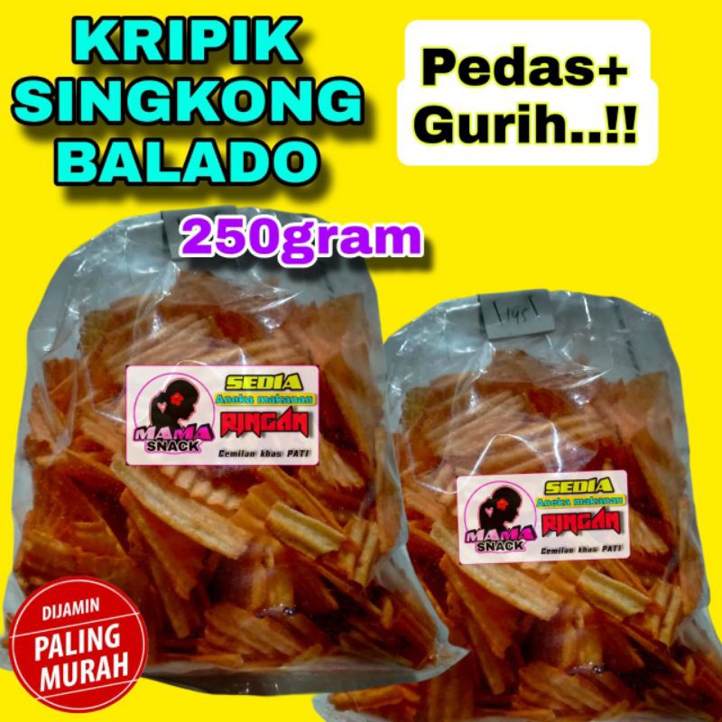 

KRIPIK SINGKONG BALADO 250 GRAM PEDAS DAN GURIH