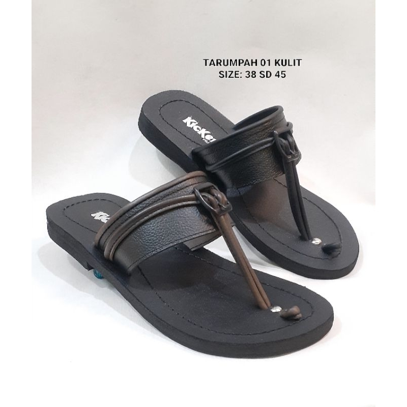 sandal tarumpah pria kulit terbaru