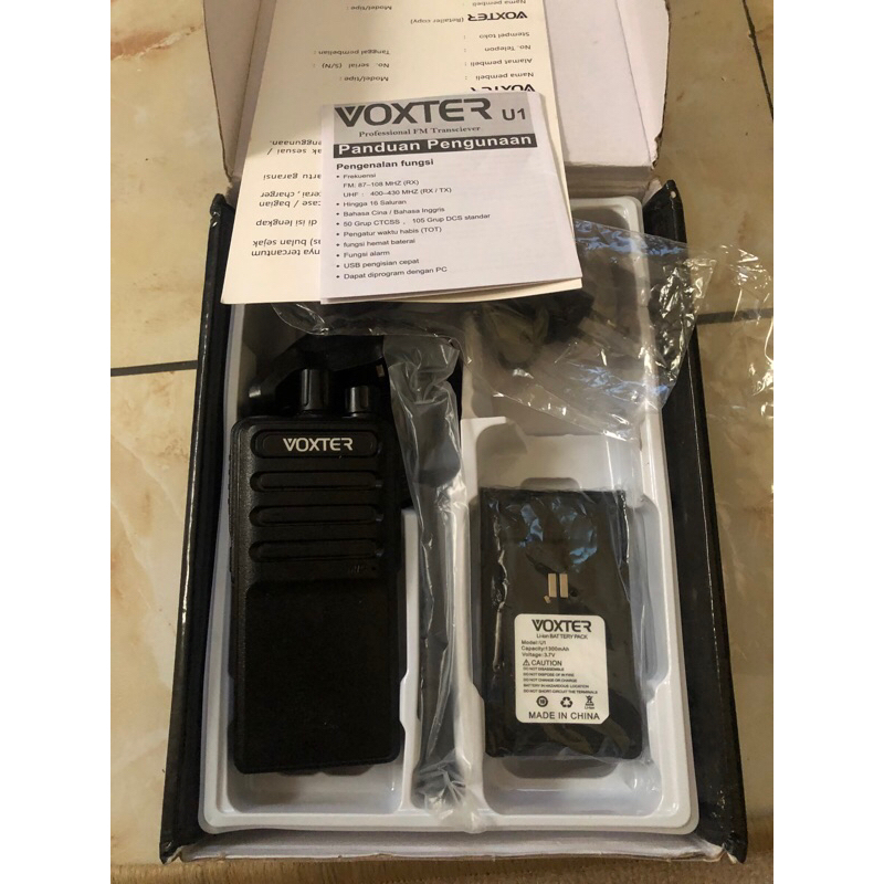 HT voxter U1 single band UHF USB charge