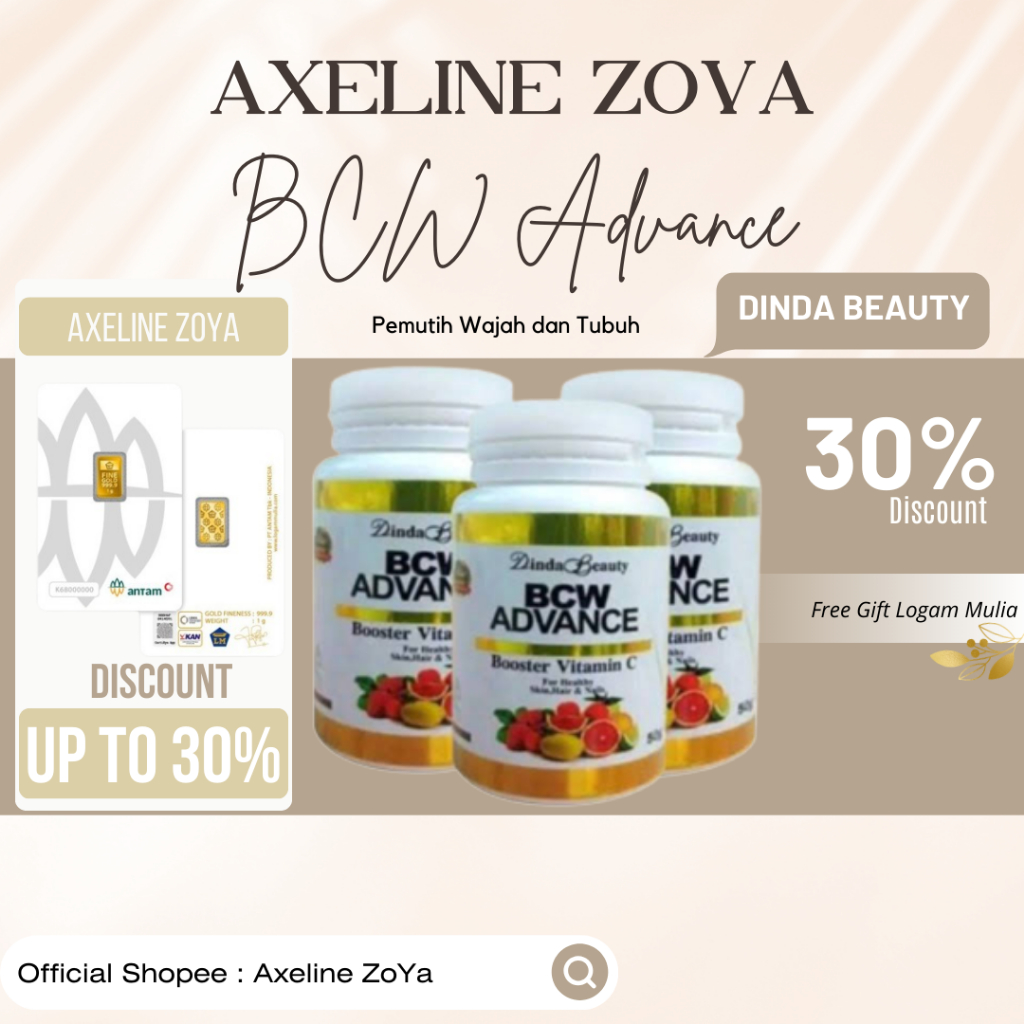BCW ADVANCE ORIGINAL DINDA BEAUTY / BEAUTY C WHITENING / PEMUTIH KULIT BPOM IMPORT MALAYSIA