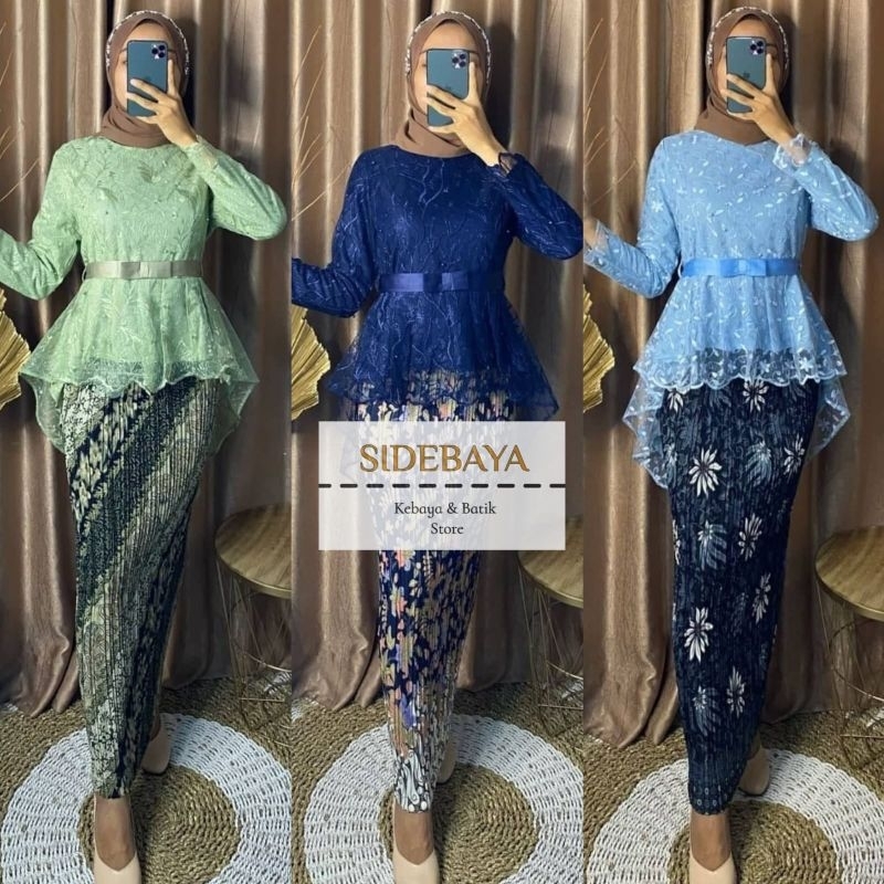 (BAYAR DITUJUAN) SET BLOUSE KEBAYA PITA QIANA REALPICT TERLARIS > SET KEBAYA MODERN PAYET / SET KEBA