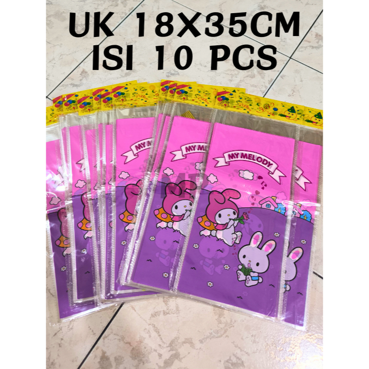 

Tas Plastik/ Tas OPP/ Tas kaca Melody ultah uk 18x35cm