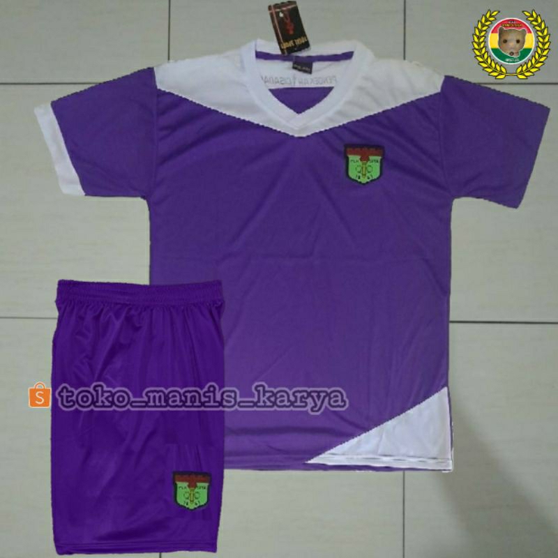 SETELAN DEWASA PERSITA 2019 TRAINING UNGU PUTIH JERSEY CELANA LATIHAN RETRO LOKAL