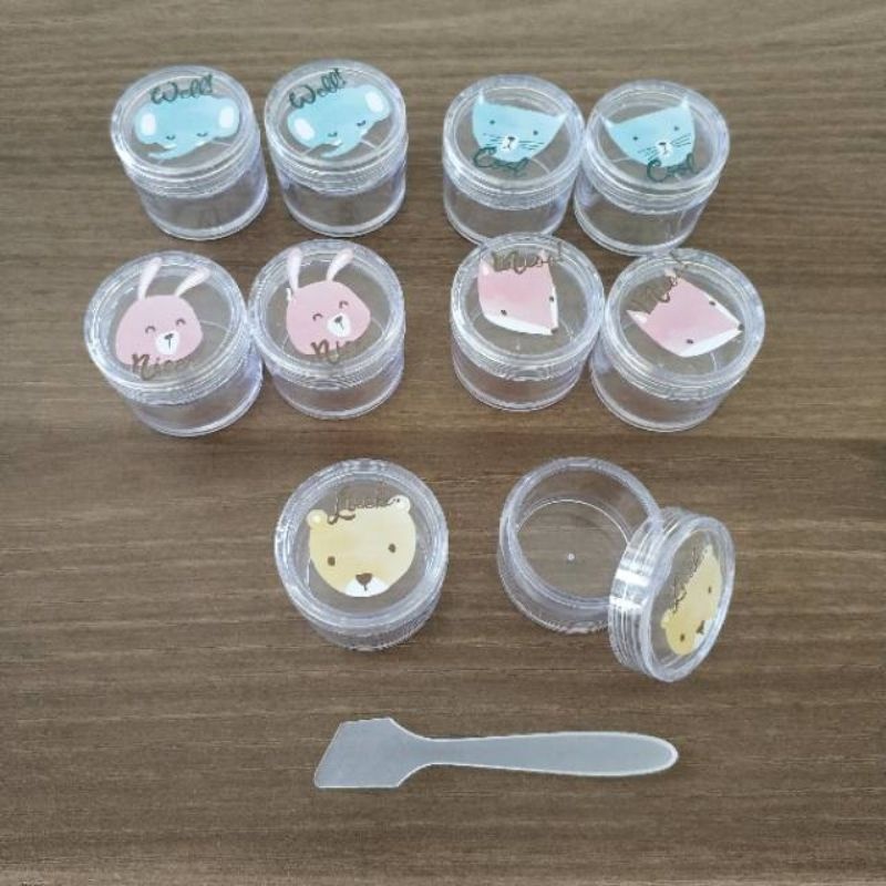 Tempat Wadah Kosmetik Cream Krim Muka Wajah Kosong Pot Botol/2 PCS