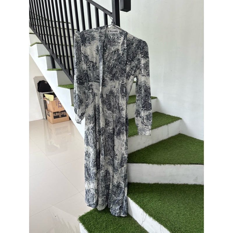 ibuki crinkle abstact dress