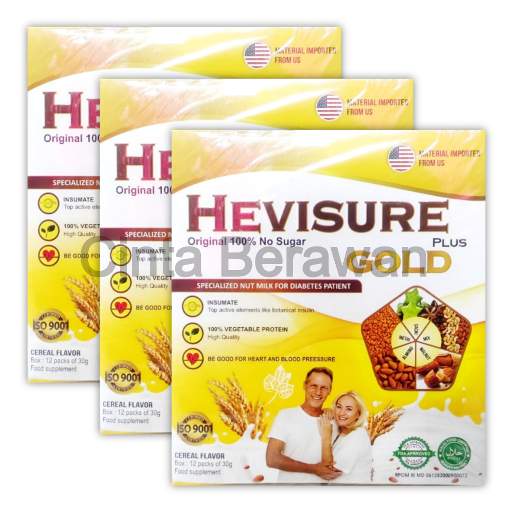 

3 Box Hevisure Gold Susu Obat Diabetes Kencing Manis Turunkan Kadar Gula Original Asli