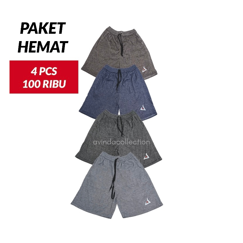 100rb isi 4 pcs Celana pendek pria cowok baby terry - celana pendek - celana santai pria