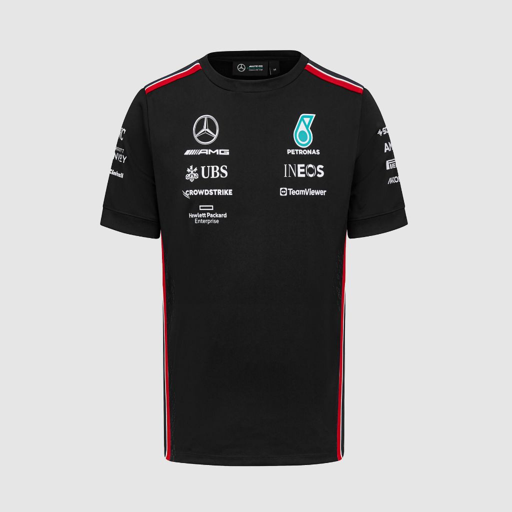 SALE Mercedes AMG F1 Formula 1 Team Original Baju Kaos Tee Tshirt Pria Hitam Tommy Hilfiger