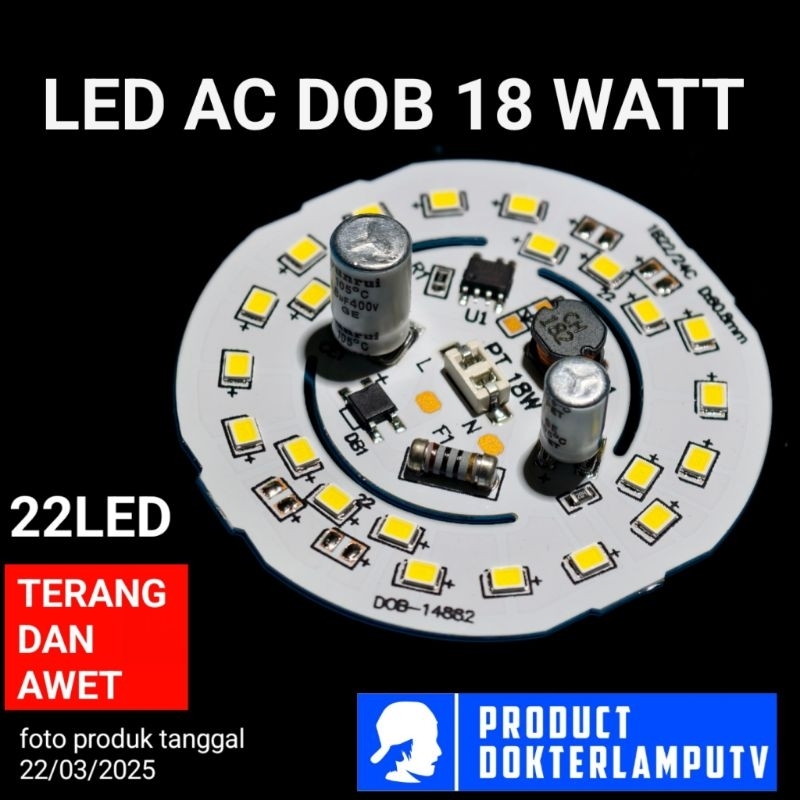 LED AC DOB 18W 220V PUTIH