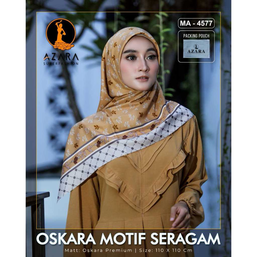Azara Hijab Segi Empat Osaka Motif Terbaru Packing Pouch