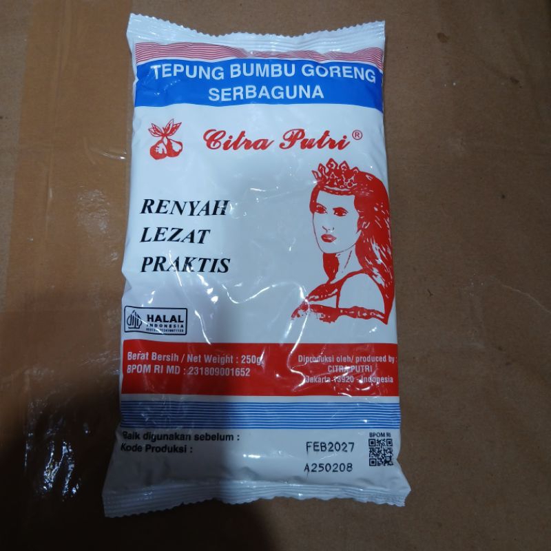 

Tepung Bumbu Goreng Serbaguna Citra Putri 250 Gram