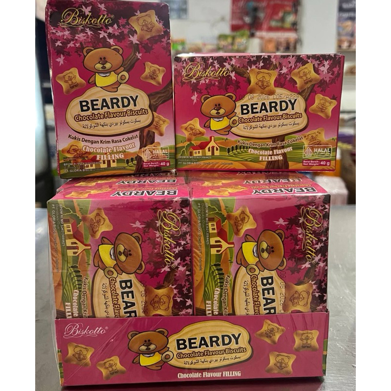 

Biskotto Beardy Coklat 40gr DAPAT 12 BOX