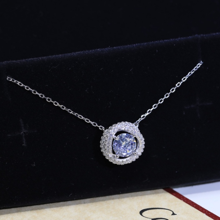 【17K / 750 emas asli / kadar 3.2 gram】Kalung berlian Emas 17 K - 1.3 gr Kadar 750