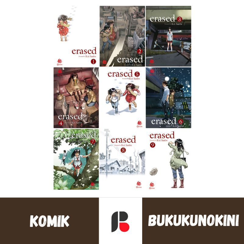(Original, Segel) Komik Erased Vol 1 2 3 4 5 6 7 8 9 (Tamat) - Kei Sanbe (Level Comics)