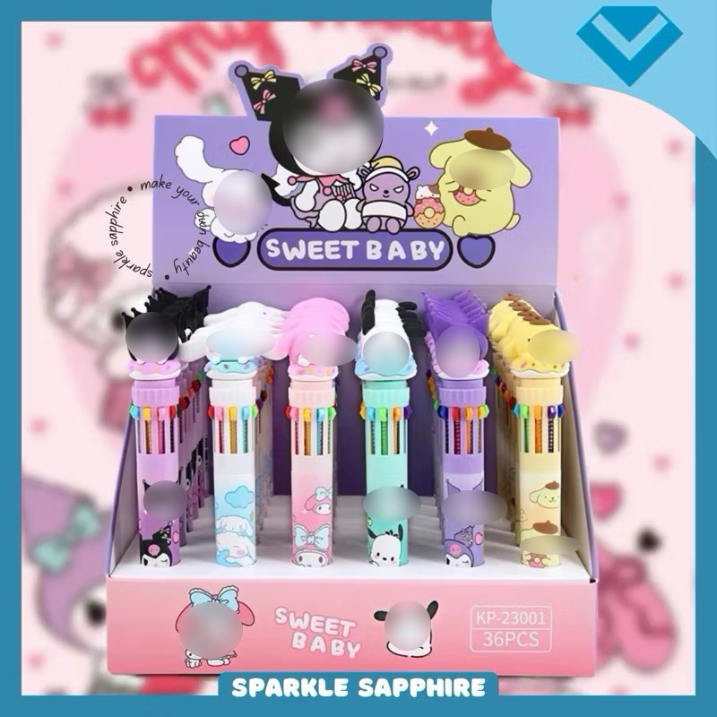 

SNRIO PULPEN 10 WARNA Bolpoin Karakter Warna Ballpoint Bolpen Warna