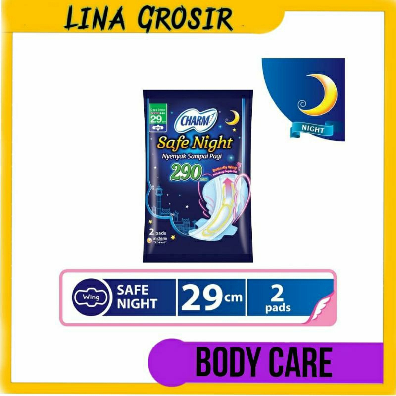Charm Safe Night 29cm 2Pad @ isi 10 Sachet