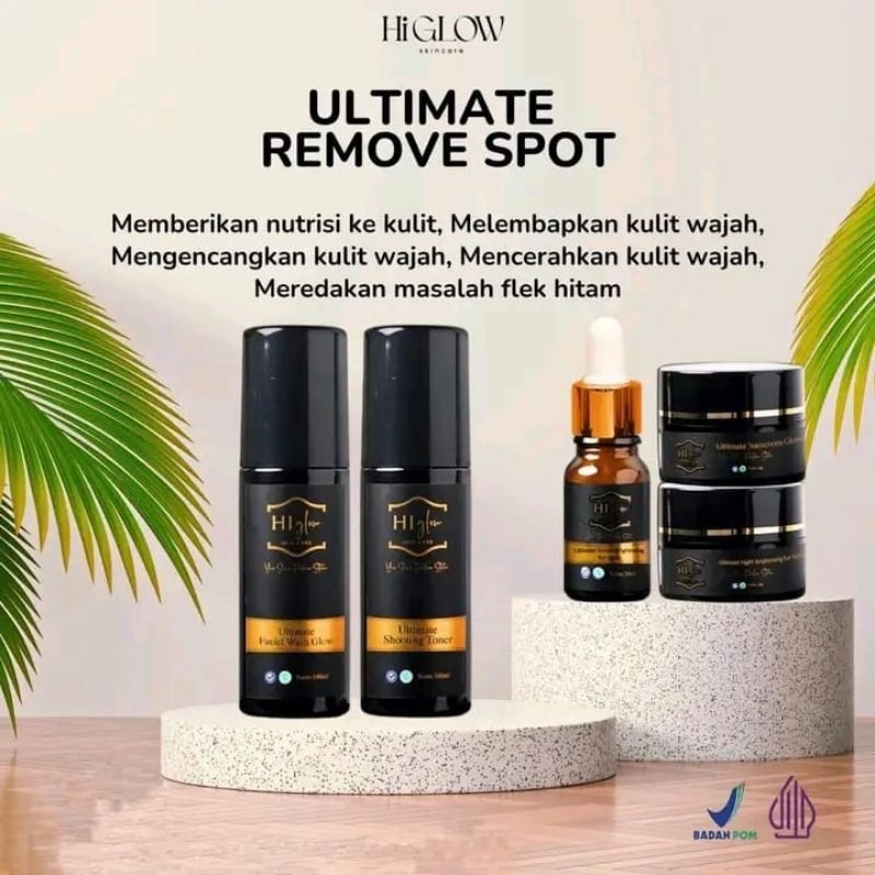 CREAM BPOM HI GLOW SKINCARE PAKET ULTIMATE REMOVE SPOT UNTUK FLEK BANDEL MENAHUN