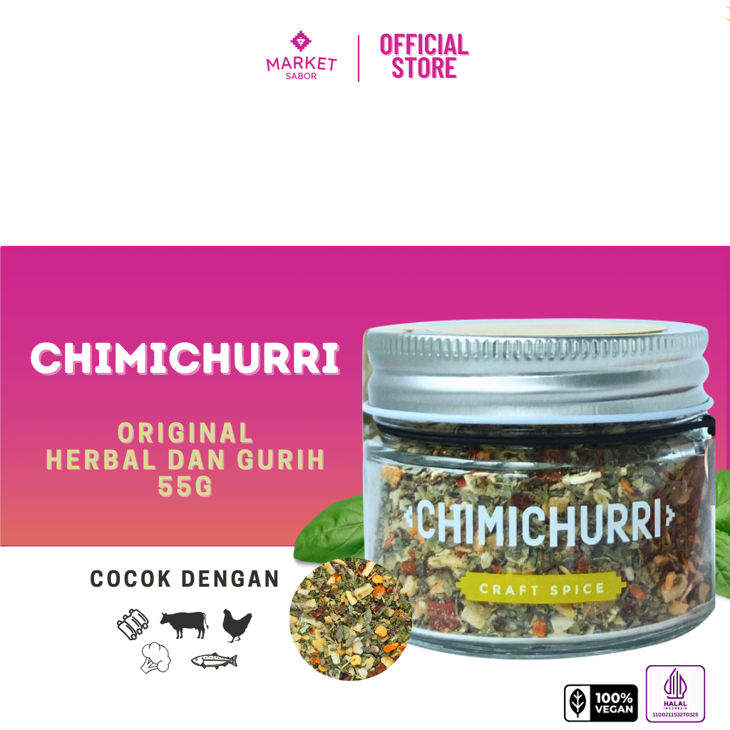 

Cocina Creativa Chimichurri - 55g - Gurih dan Herbal - Rub - Produk Rempah