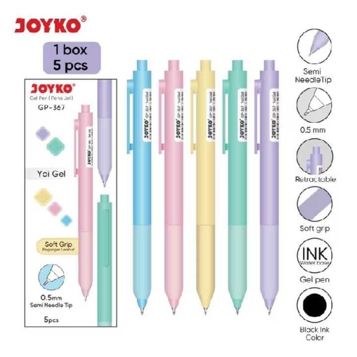 

Gel Pen Pulpen Pena Joyko GP-367 Yoi Gel 0.5 mm isi 5 Pcs