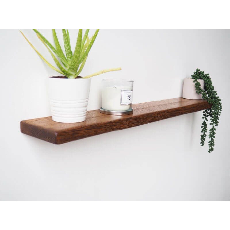 RAK DINDING PAPAN KAYU JATI PANJANG 1 METER HIASAN DINDING NATURAL RAK BUKU RAK BUNGA RAK TANAMAN