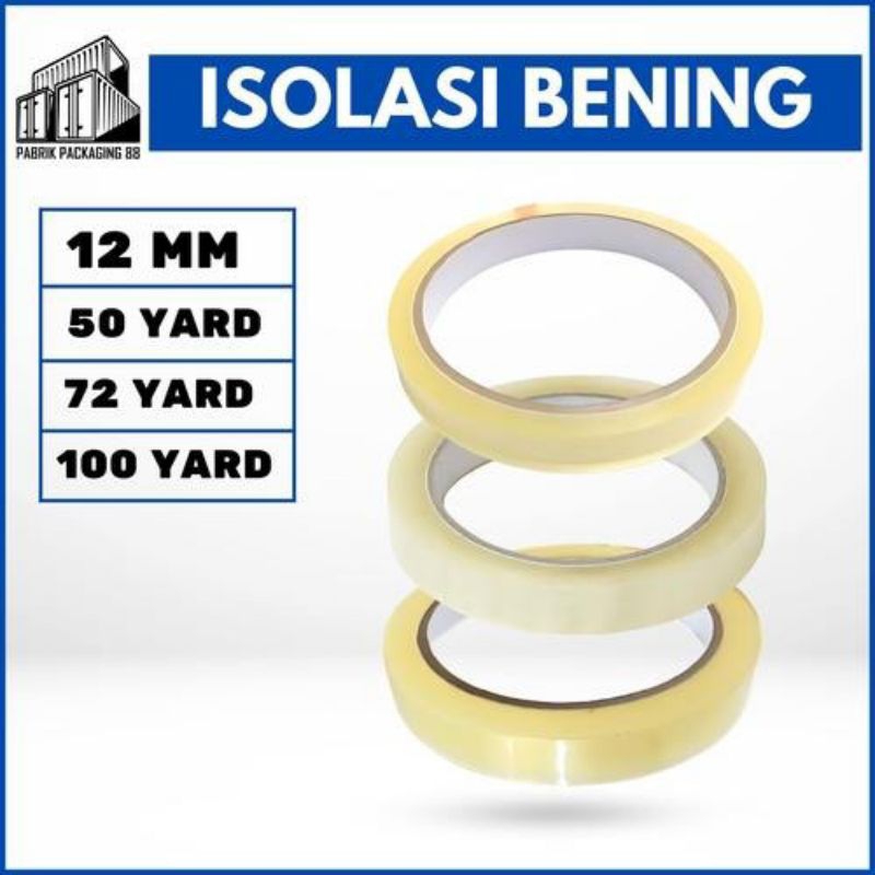 

Isolasi Bening 12mm x 50yard - Lakban Bening