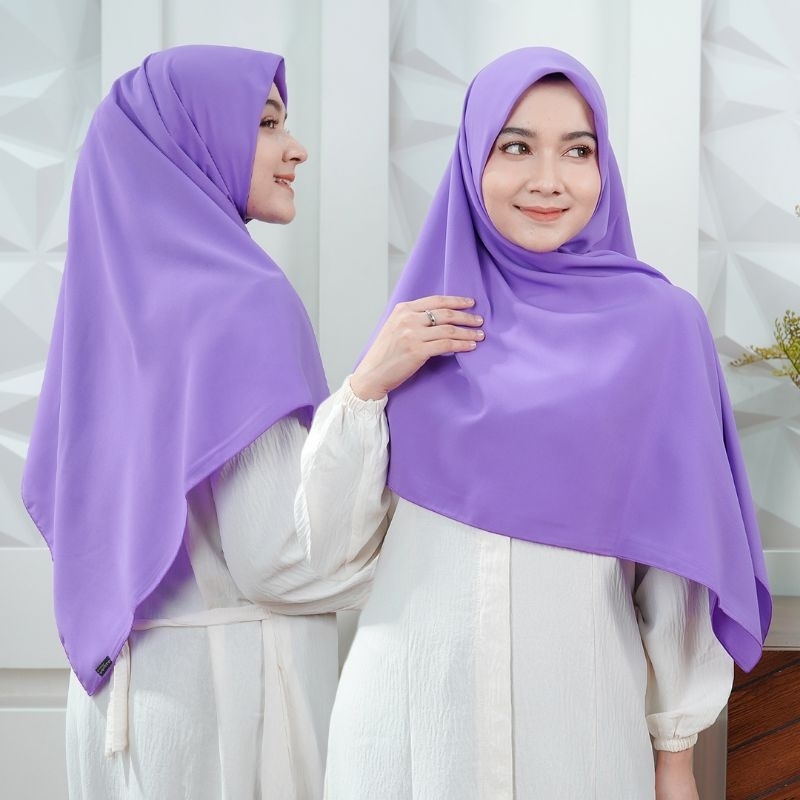 Hijab segi empat wolfis UNGU MUDA