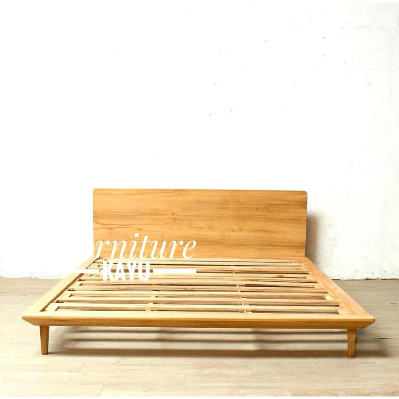 dipan tempat tidur minimalis kayu jati, tempat tidur kayu jati, dipan kayu jati