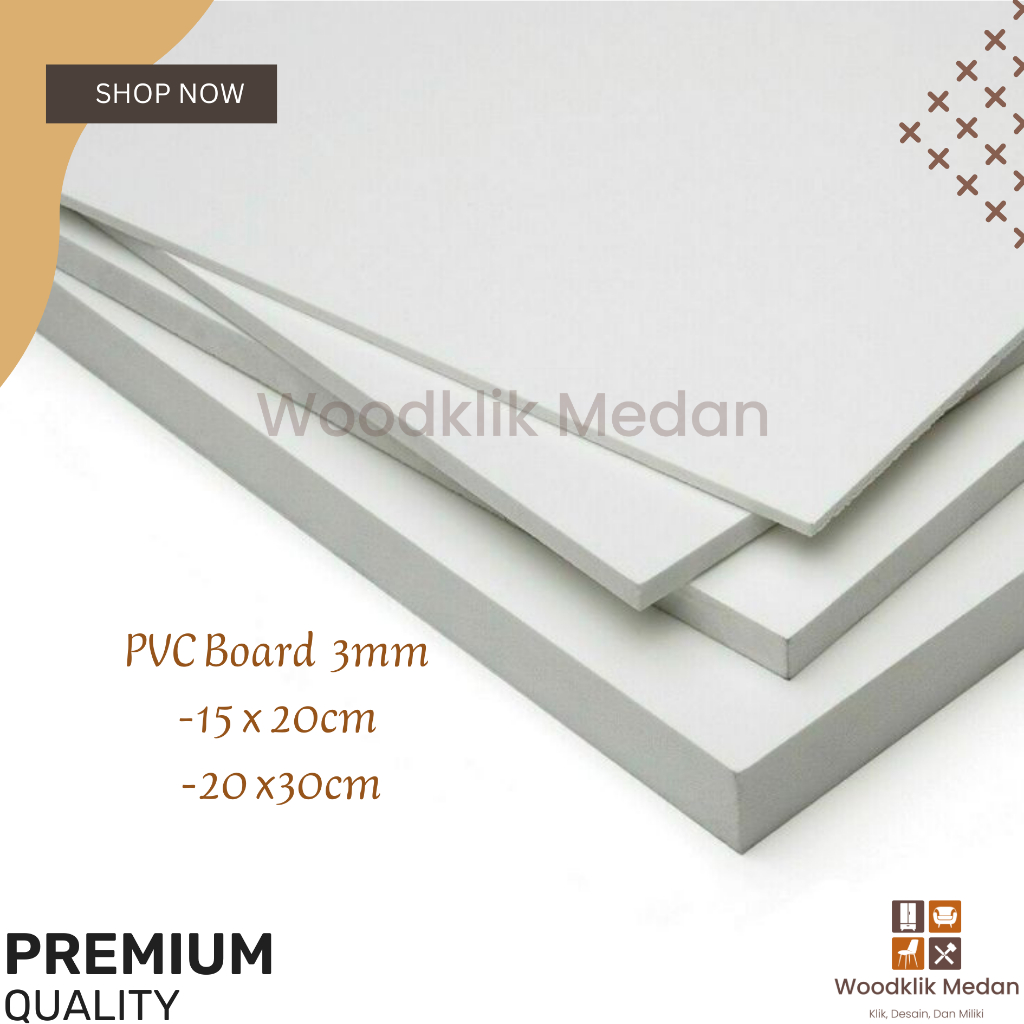 Lembar PVC Board/ PVC Board tebal 3mm/ PVC Board Putih Bersih – Potongan Presisi & Serbaguna