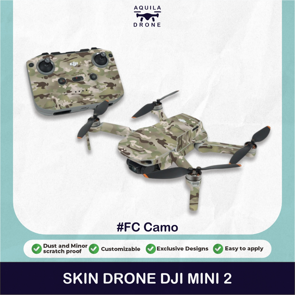 DJI MINI 2 - Skin Drone/Drone Warping/Decal Drone Custom Full + Remote - FC CAMO