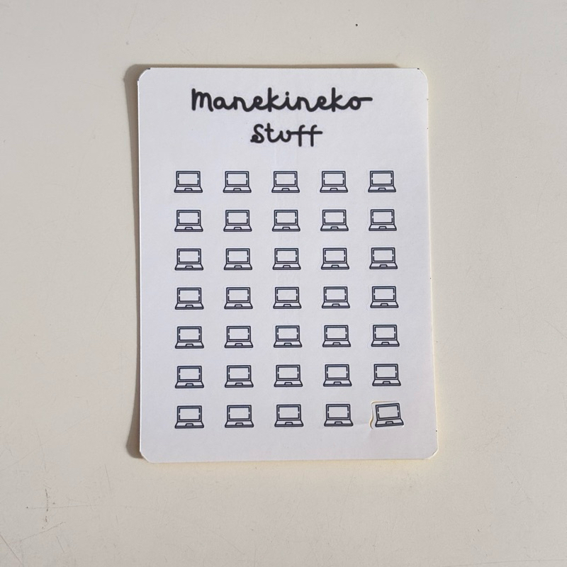 

Sriker Ikon Laptop / Laptop Icon Stickers / Tiny Stickers Journaling