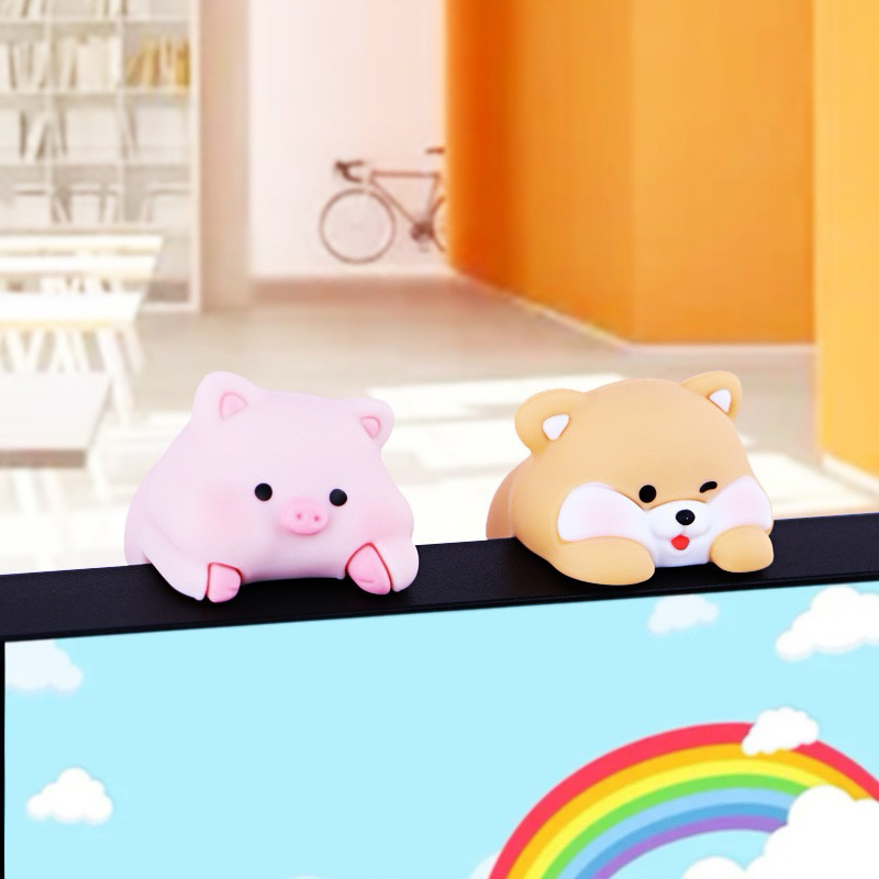 [BISA COD] Car PC Monitor Setup PC Animal Decoration / Dekorasi Hiasan Mobil Desk Setup Pc Meja