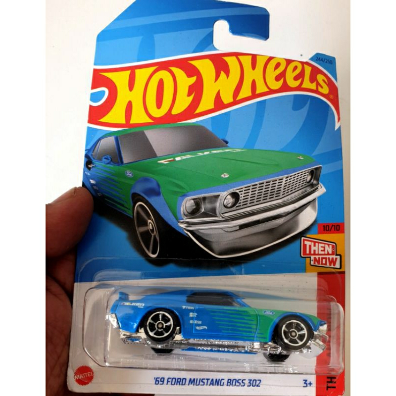 Hot Wheels Ford Mustang 69 Boss 302 Blue Green