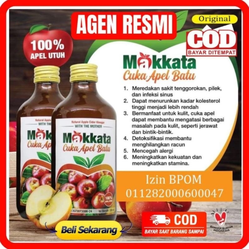 

cuka appel Makkata Asli 100% Apel Utuh